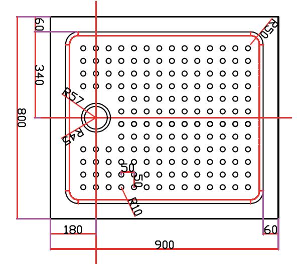 Акриловый поддон CEZARES TRAY-A-AH-90/80-15-W  - Вид №1