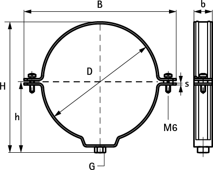 4157070 Крепление для труб  BIS Bifix® 415 Хомуты нерж. для пластмассовых труб WALRAVEN  - Вид №1