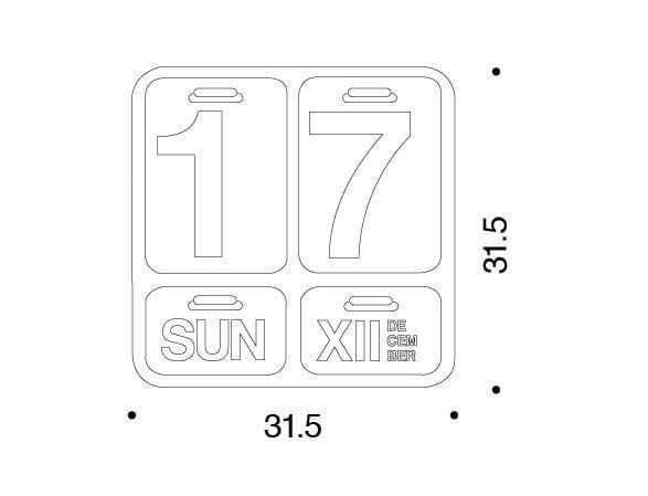 Вечный настенный календарь In Stock датский Милан ARCH-00082915 - Вид №2