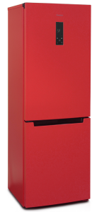 9185843 Холодильник с морозильником   Бирюса H920NF красный