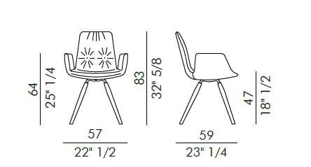 Кожаный мягкий стул с подлокотниками EFORMA Лиза ARCH-00014732