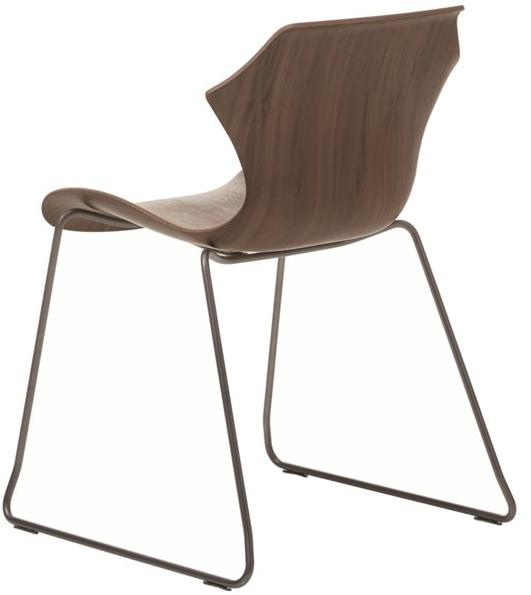 BassamFellows Штабелируемое кресло-санки из стали и дерева Petal Cb-29sl - Вид №3