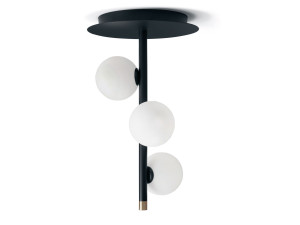 Потолочный светильник из металла и опалового стекла