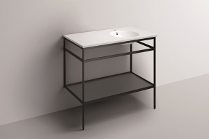 5272000000 Умывальник с тумбой, wp.wf20.2, белая, proshield, порошковая краска, матовый черный Alape WF-Serie (Work.Frame)