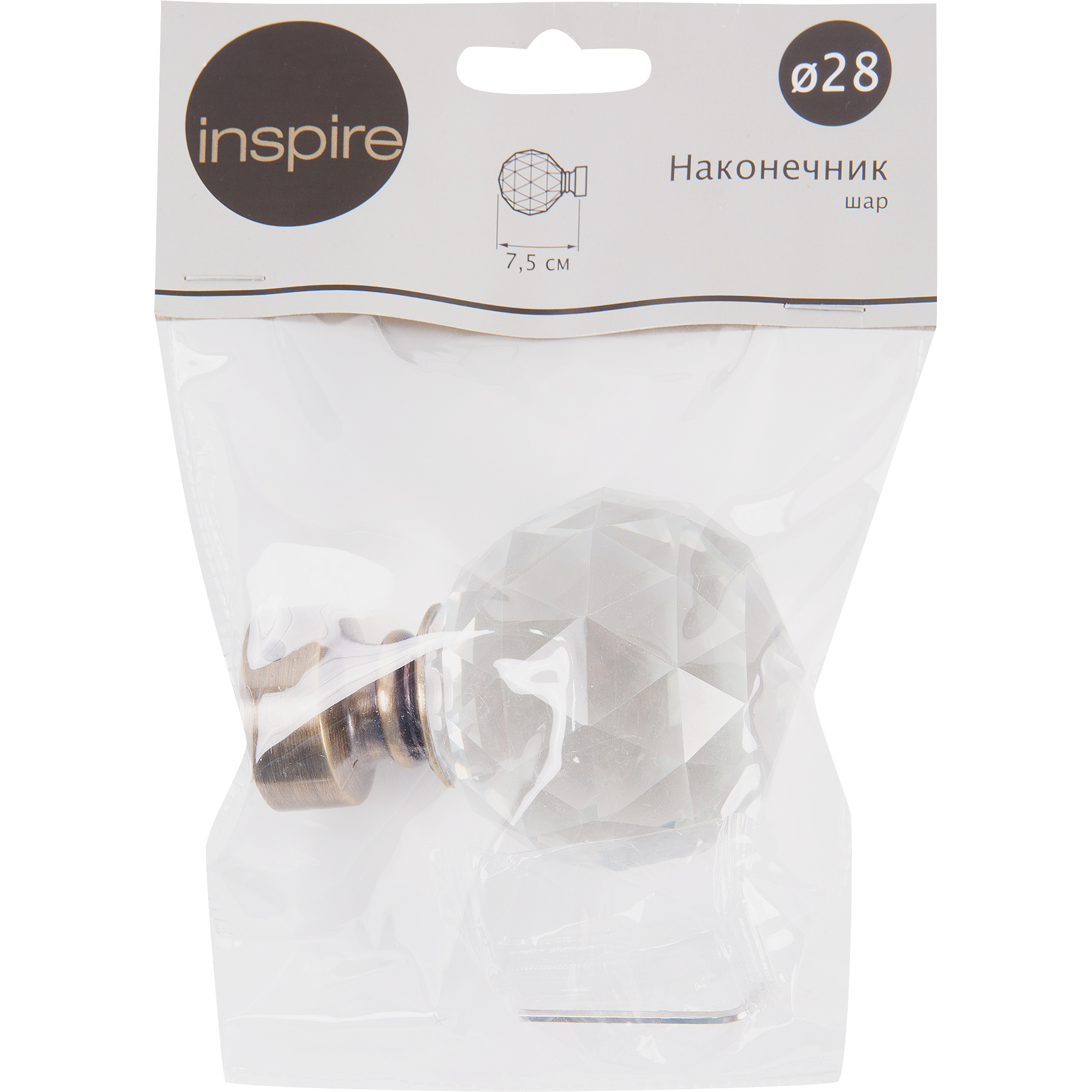 Santreyd Наконечник Шар-стекло золото антик для карниза 82120663 STLM-0019577 - Вид №5