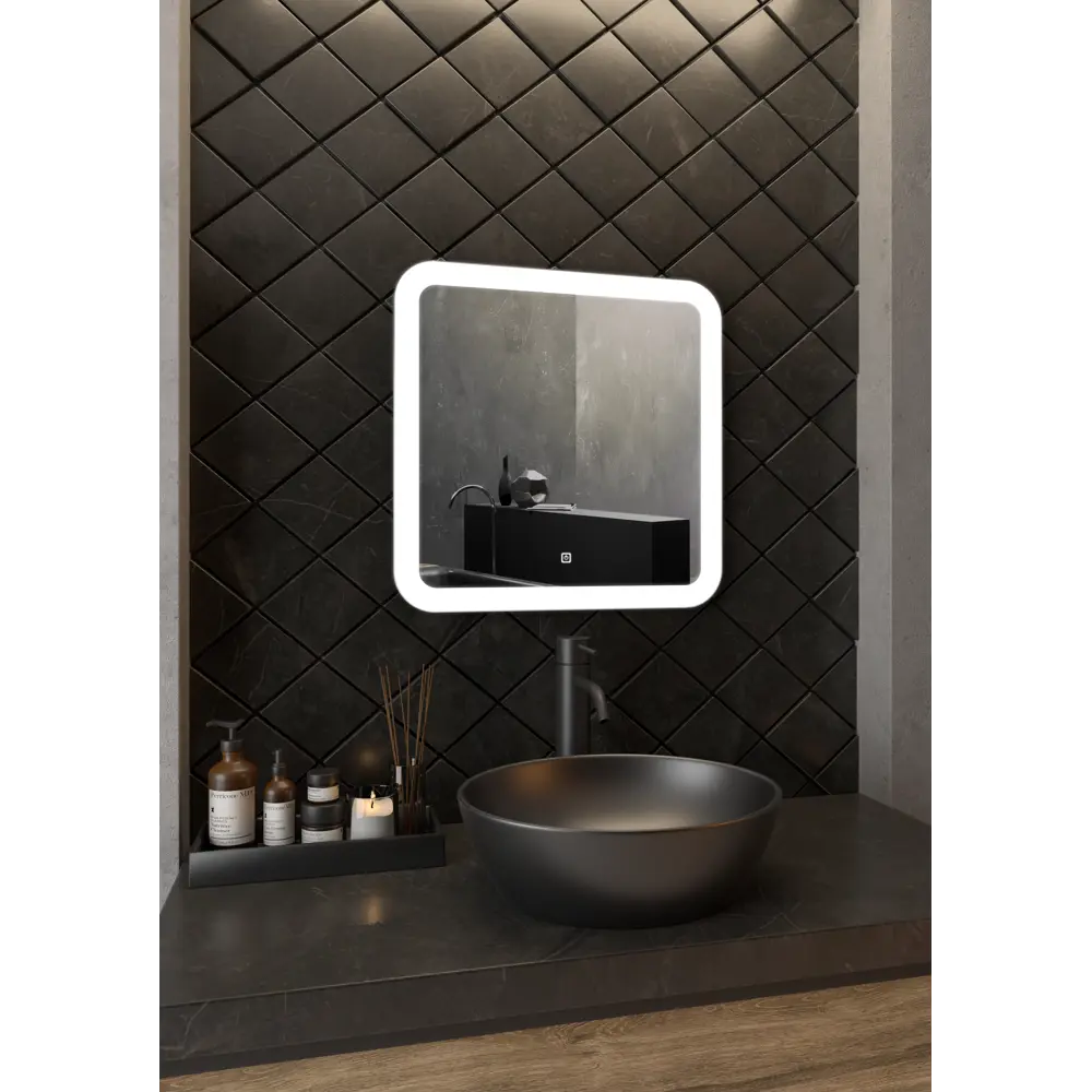 Зеркало Santreyd с LED-подсветкой и сенсорным управлением 60×60 см 83569455 Luxury STLM-0041890