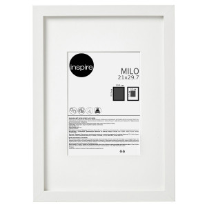 Рамка для фото Milo INSPIRE 21×29.7 см белая с эффектом дерева 85578073