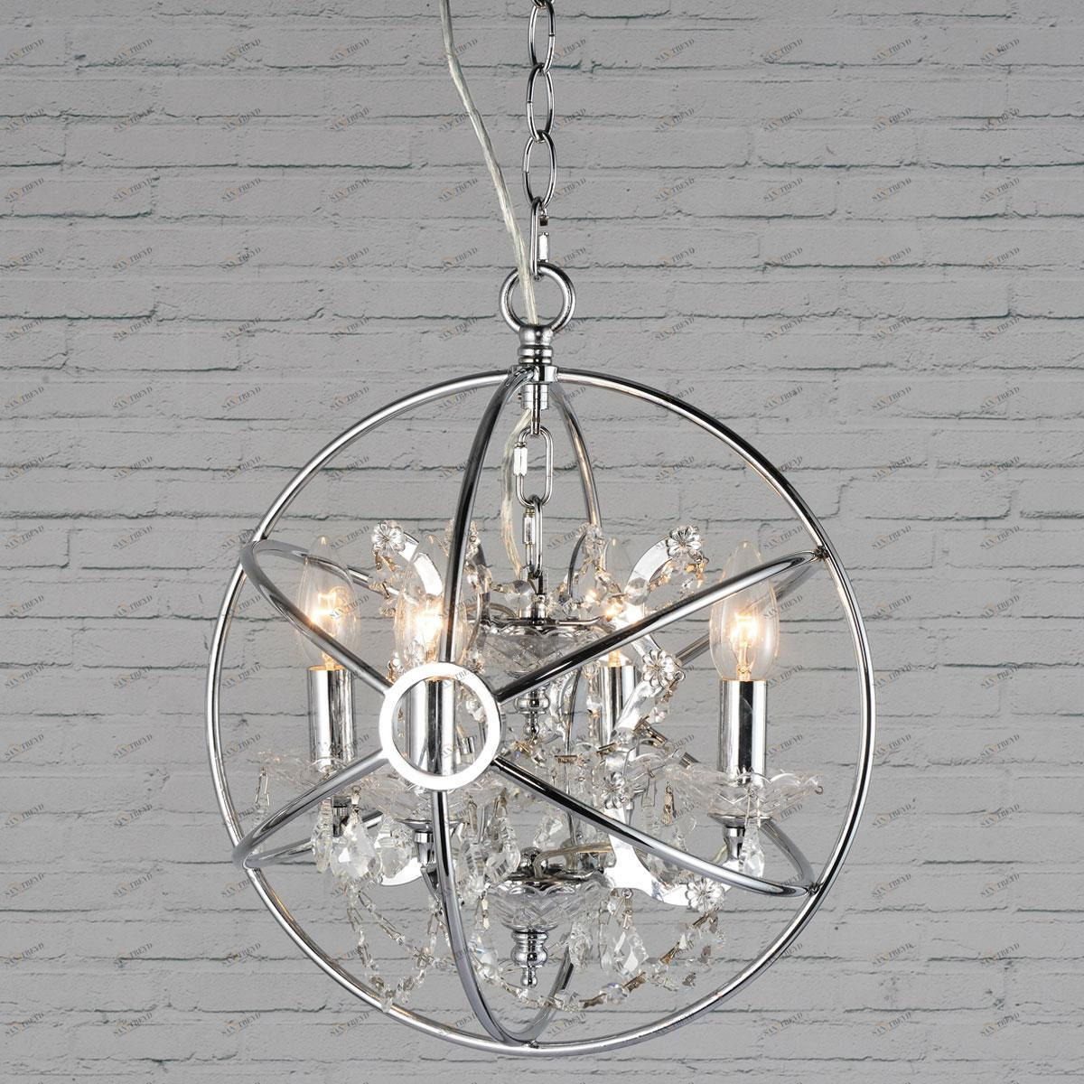 Подвесная люстра Loft IT Crystal Wins Loft1896/4 LOFT IT ДИЗАЙНЕРСКИЕ, CRYSTAL WINS, ШАР 117917 Хром 