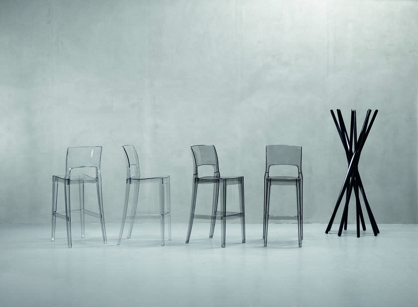 SCAB DESIGN Высокий штабелируемый садовый стул из поликарбоната Isy sun-id-1453831 - Вид №3