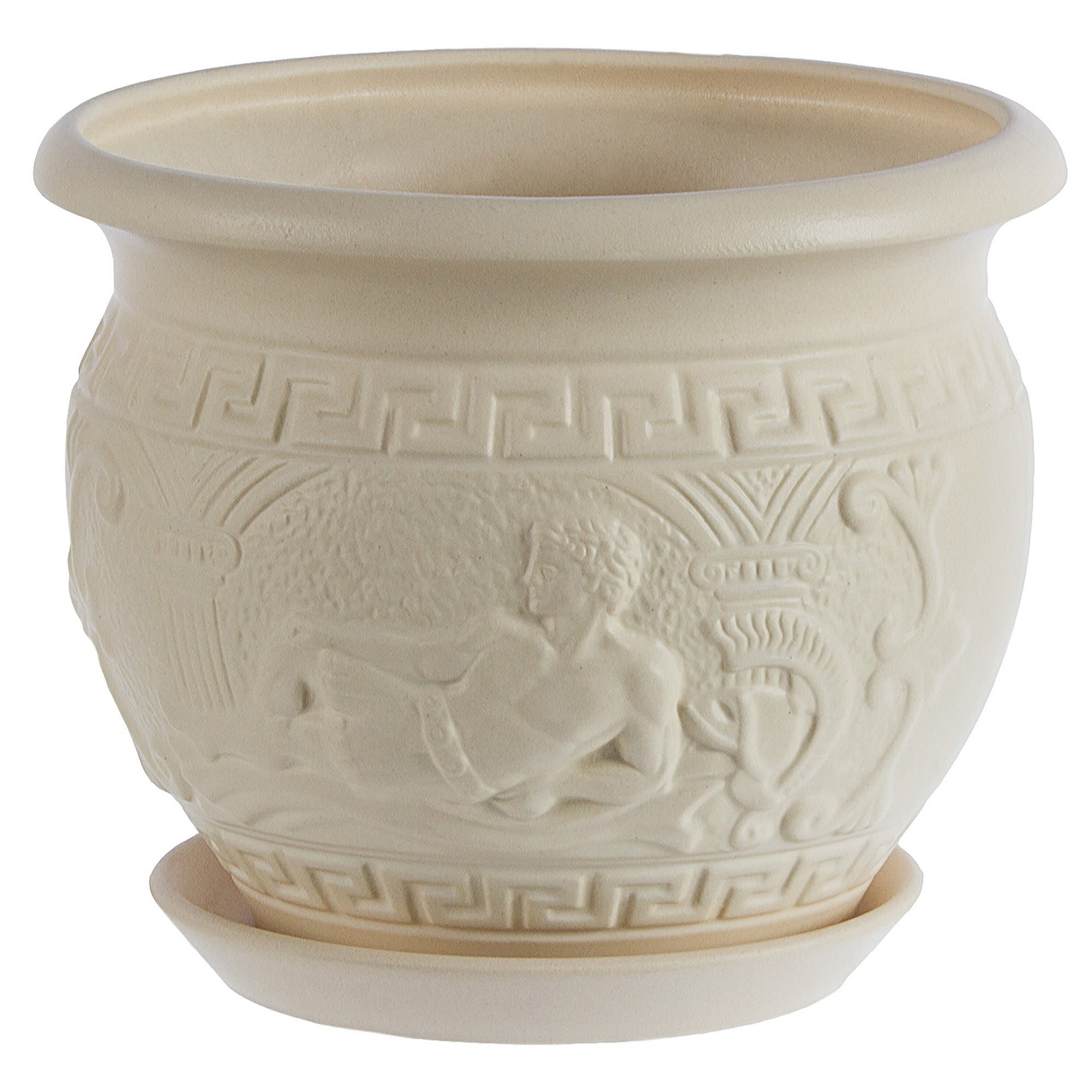 16141465 Горшок цветочный ø21.5 h17 см v3.8 л керамика белый Олимпия Santreyd