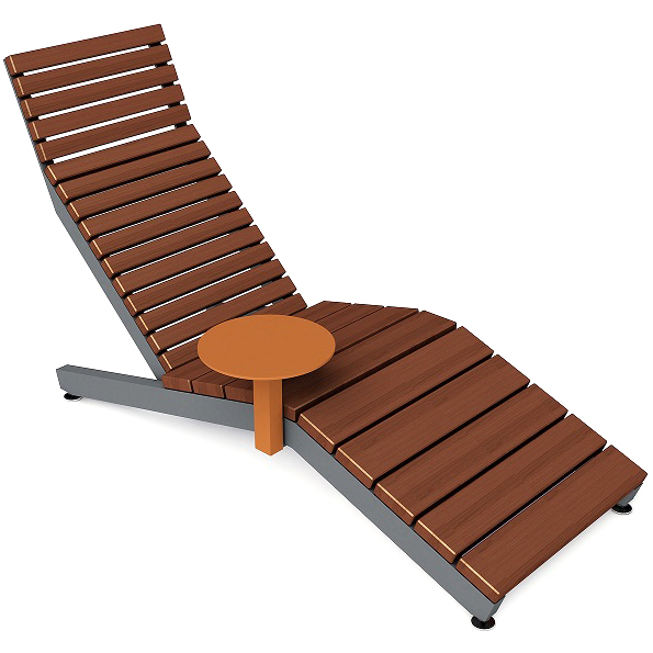 TELS02.01.01-MS.SH ТЕРРА 02 со столиком, шезлонг уличный LAB.Space  - Вид №2