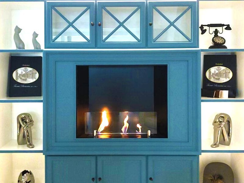 Угловой встроенный камин на биоэтаноле bioKamino Bkanova ARCH-00100117 - Вид №1