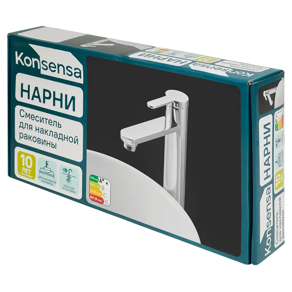 Смеситель для раковины KONSENSA Нарни MA3644 однорычажный на столешницу цвет хром 89397902 STLM-2095181 - Вид №6