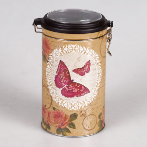 37637 Емкость для сыпучих продуктов 02 11 x 19 см "Розовая бабочка" Феникс-Презент