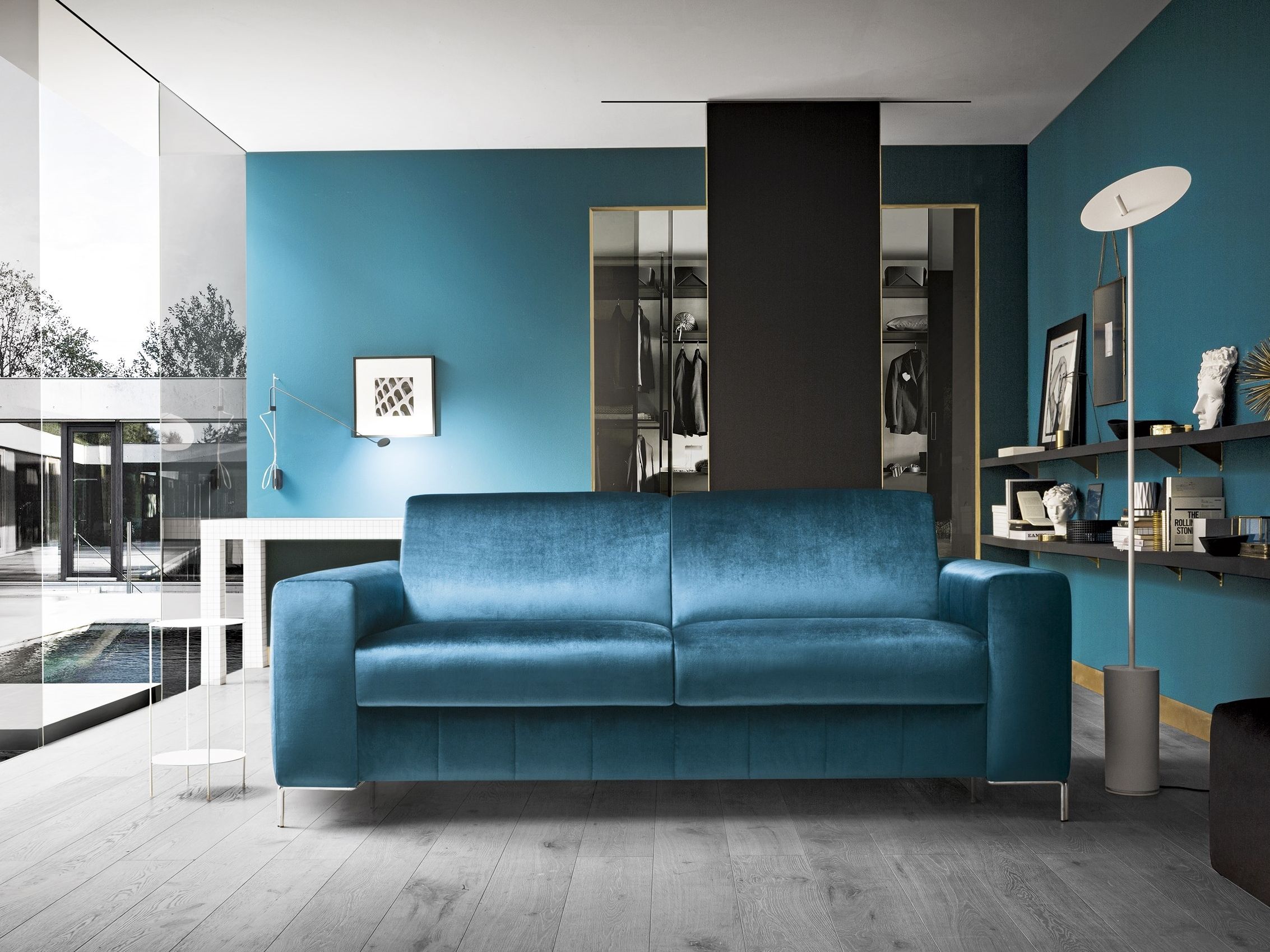 Двуспальный диван-кровать из ткани Felis Day &amp ARCH-00046407