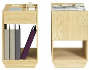 ASPLUND Офисный комод из фанерованной древесины на колесиках