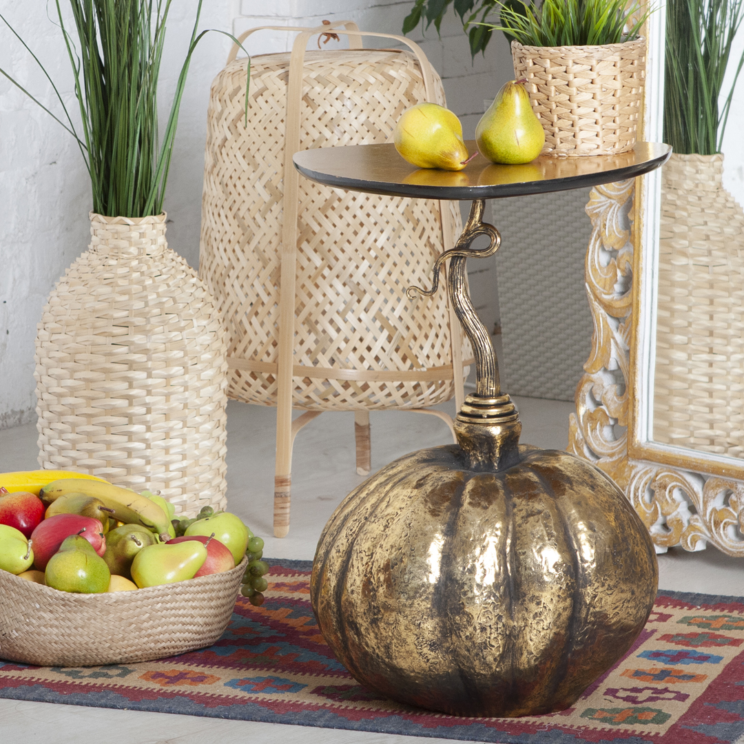 17143 Столик декоративный Королева осени Золото BOGACHO 4627179652647 - Вид №4