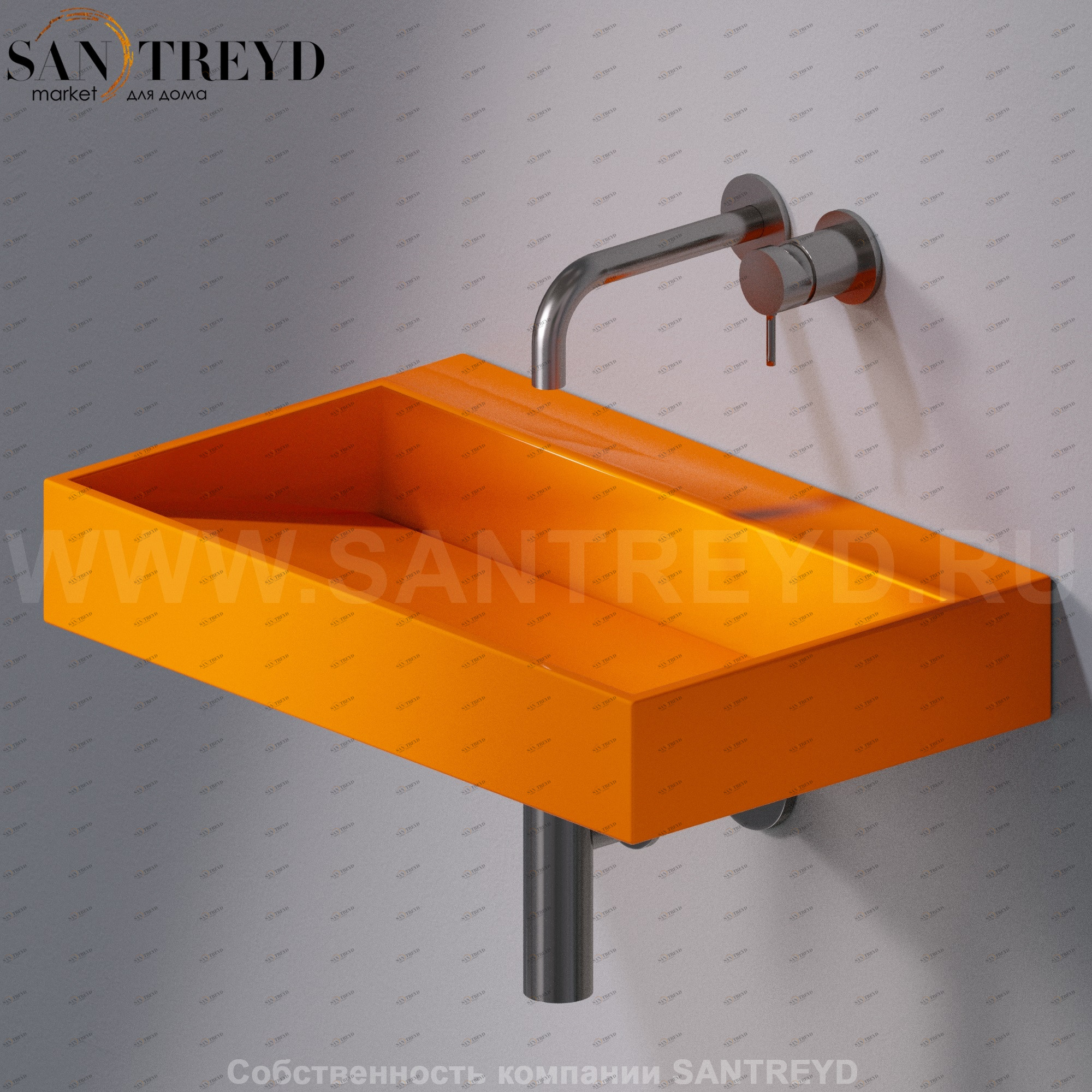 L010T1RPV4.114 Подвесная раковина настенная прямоугольная A. e T. Italia P35 AeT ITALIA