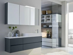 Ideagroup Отдельная лакированная тумба под умывальник с зеркалом Nyù