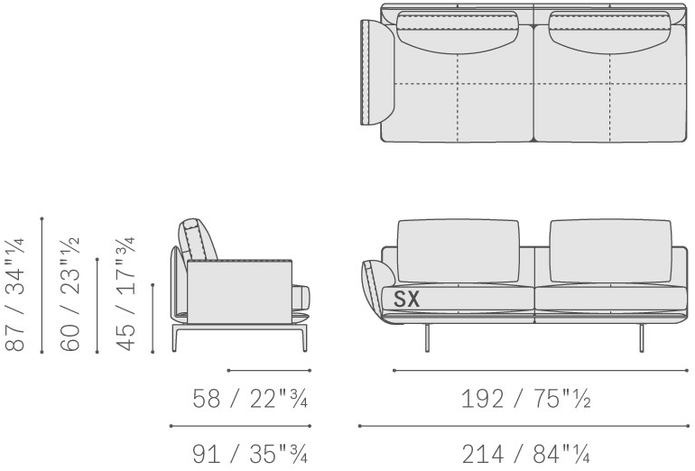 Poltrona Frau Модульный диван из кожи и ткани La collezione - divani e poltrone sun-id-1487212 - Вид №20