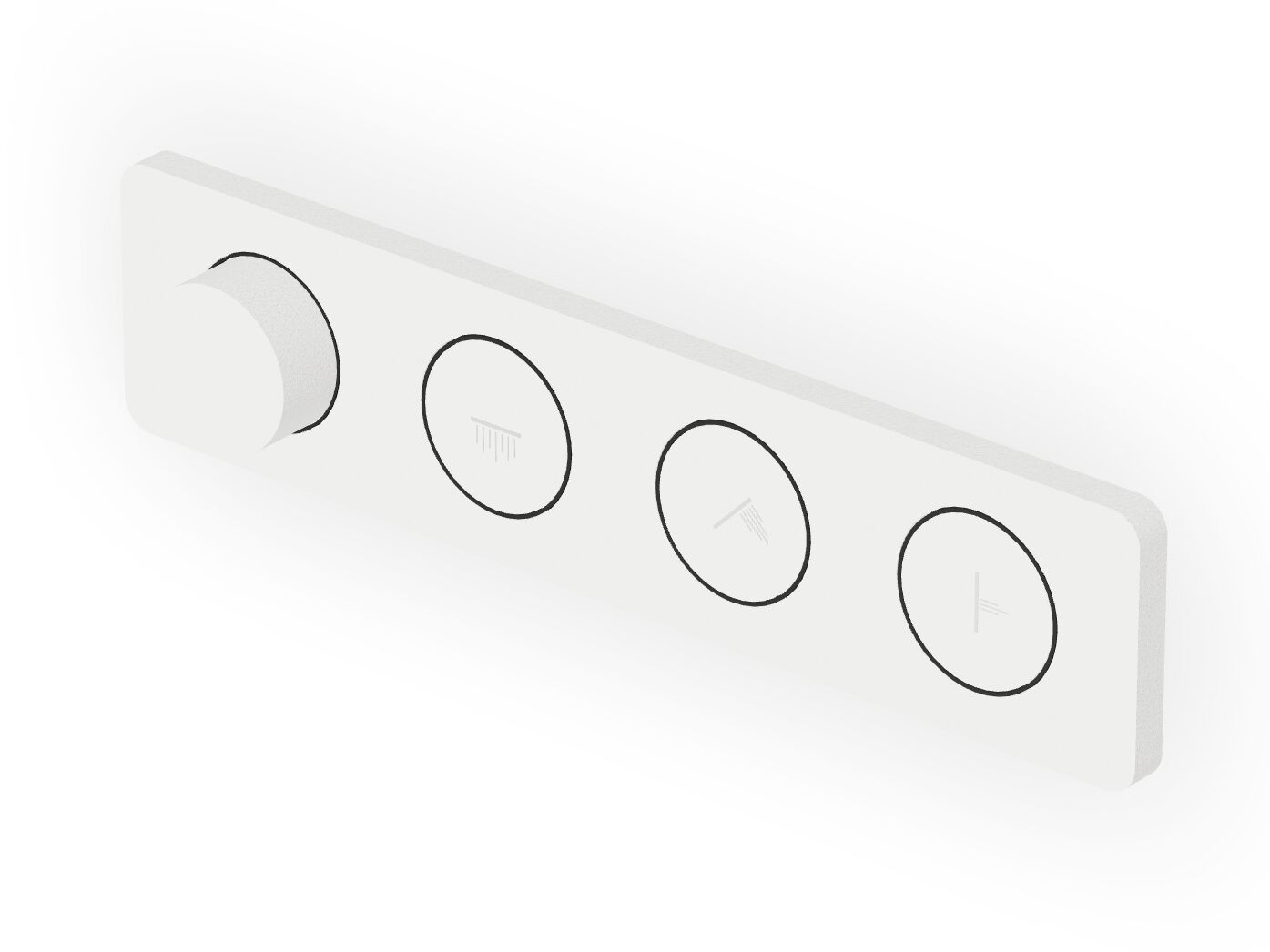 Термостатический смеситель для душа с 4 отверстиями с пластиной Zucchetti Hoop ARCH-00074367