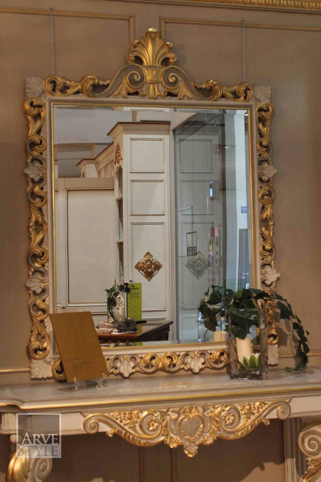 Прямоугольное деревянное зеркало с рамой стены Arvestyle максимум ARCH-00099832 - Вид №1