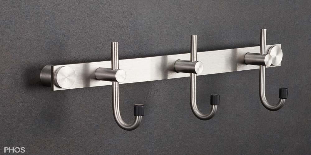 HLX3-B Вешалка для полотенец с 3 изогнутыми крючками PHOS  - Вид №1