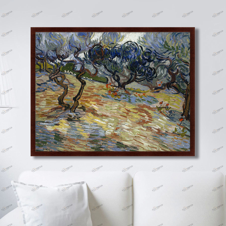Картина: Olive Trees, 1889г. КАРТИНЫ В КВАРТИРУ  264169 Разноцветный 