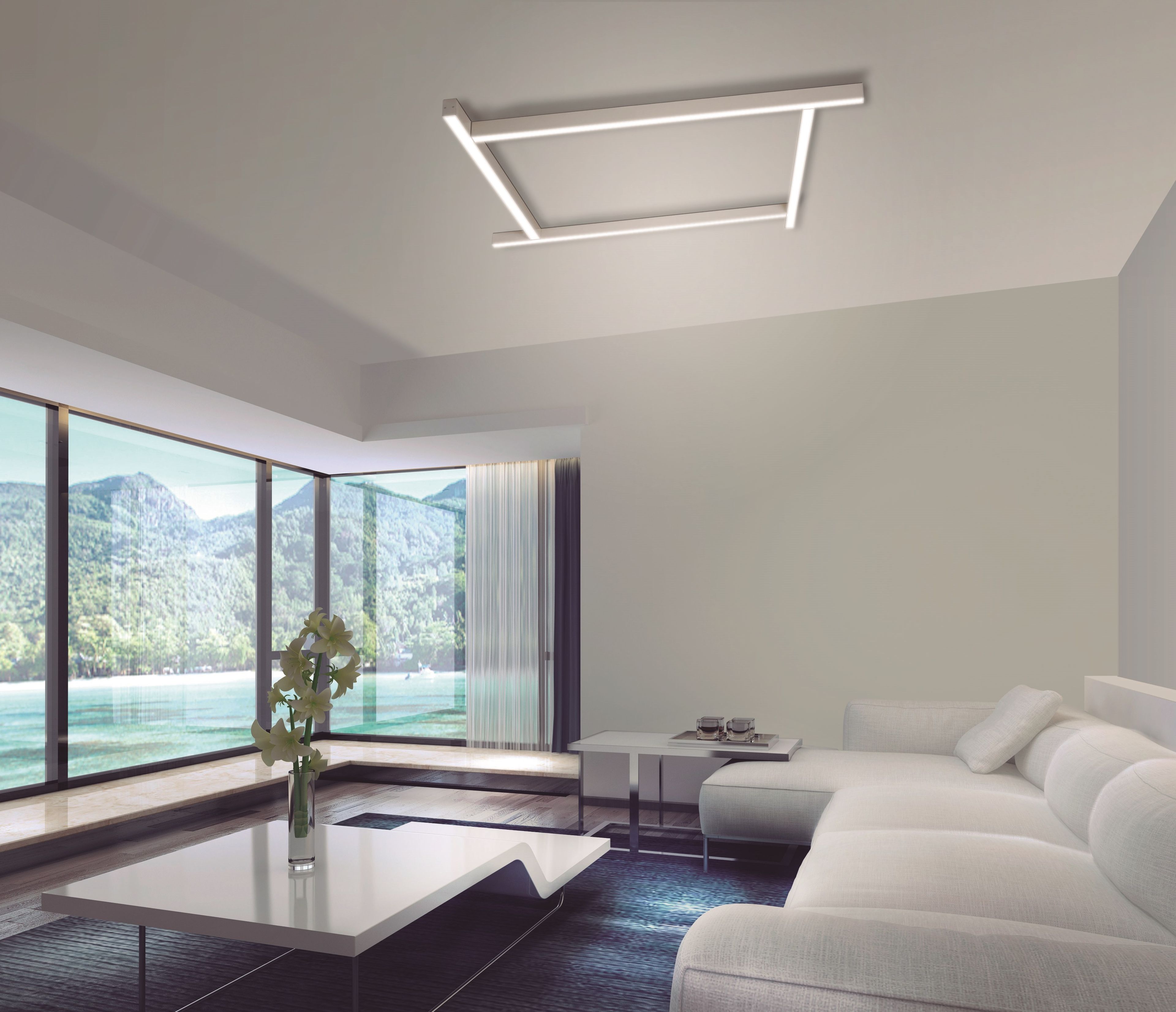 Алюминиевый потолочный линейный профиль освещения для светодиодных модулей Olé Lighting Ti-Zas ARCH-00027865 - Вид №3