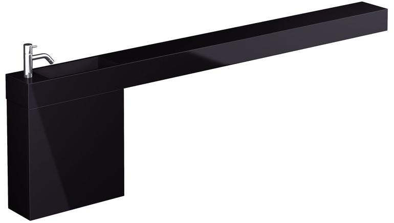 sanwacompany Умывальник из мрамора с вешалкой для полотенец Lepto sun-id-1357040 - Вид №1