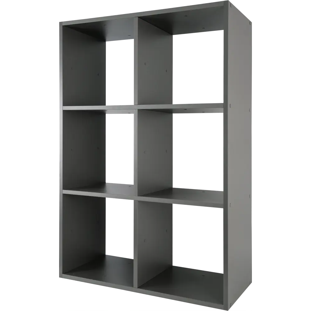 Стеллаж Spaceo KUB 6 секций 70x104x31.5 см ЛДСП цвет графит 82731874 STLM-2029627  - Вид №4