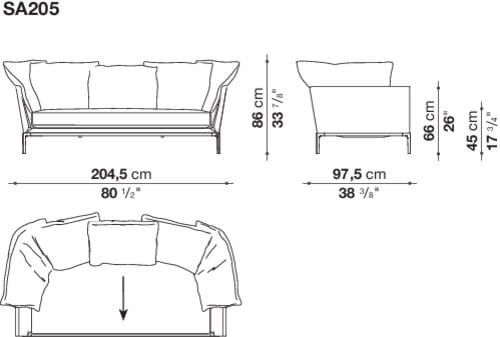 Угловой диван из ткани B&B Italia Атолл ARCH-00091854 - Вид №20