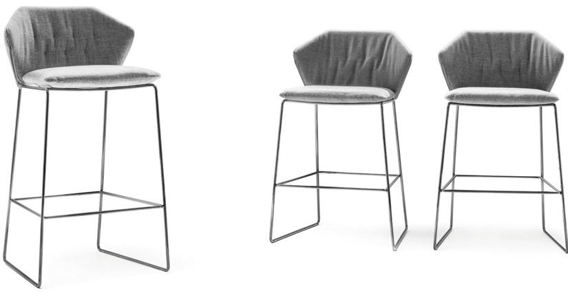 Saba Italia Табурет из саночной ткани с подставкой для ног New york sun-id-1403167 - Вид №1