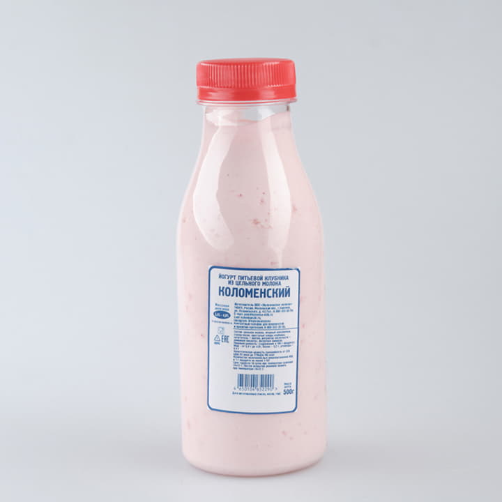 Йогурт Коломенский Клубника питьевой 3,4%-4,0% Коломенское молоко 350 г БЗМЖ Santreyd 12259
