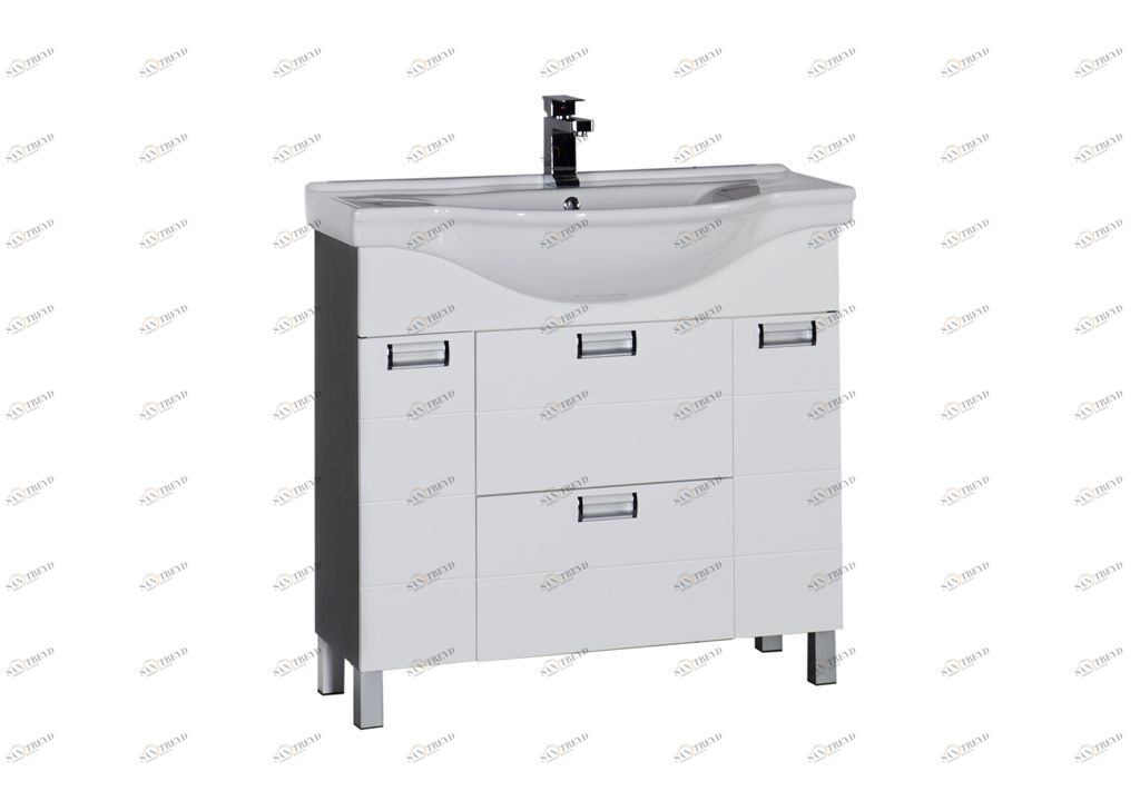 Тумба с раковиной Aquanet Сити 90 венге 0017338500169552