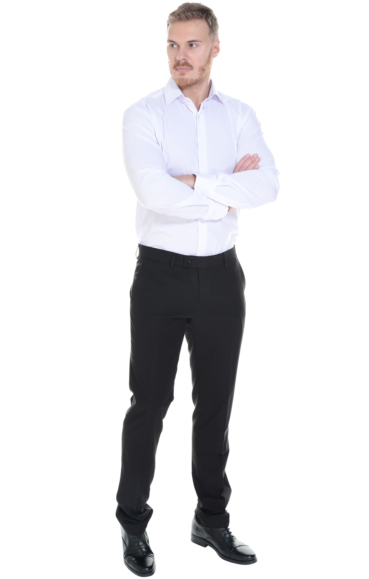 62465 Рубашка мужская  white El-Risto  Корпоративная одежда  размер 41/176-182  - Вид №30