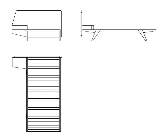 Вишневая кровать со встроенными тумбочками Morelato ARCH-00096351 - Вид №4