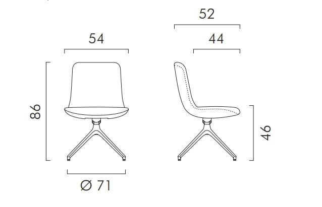 Мягкий тканевый операционный стул на насесте FREZZA цветок лотоса ARCH-00148925 - Вид №6