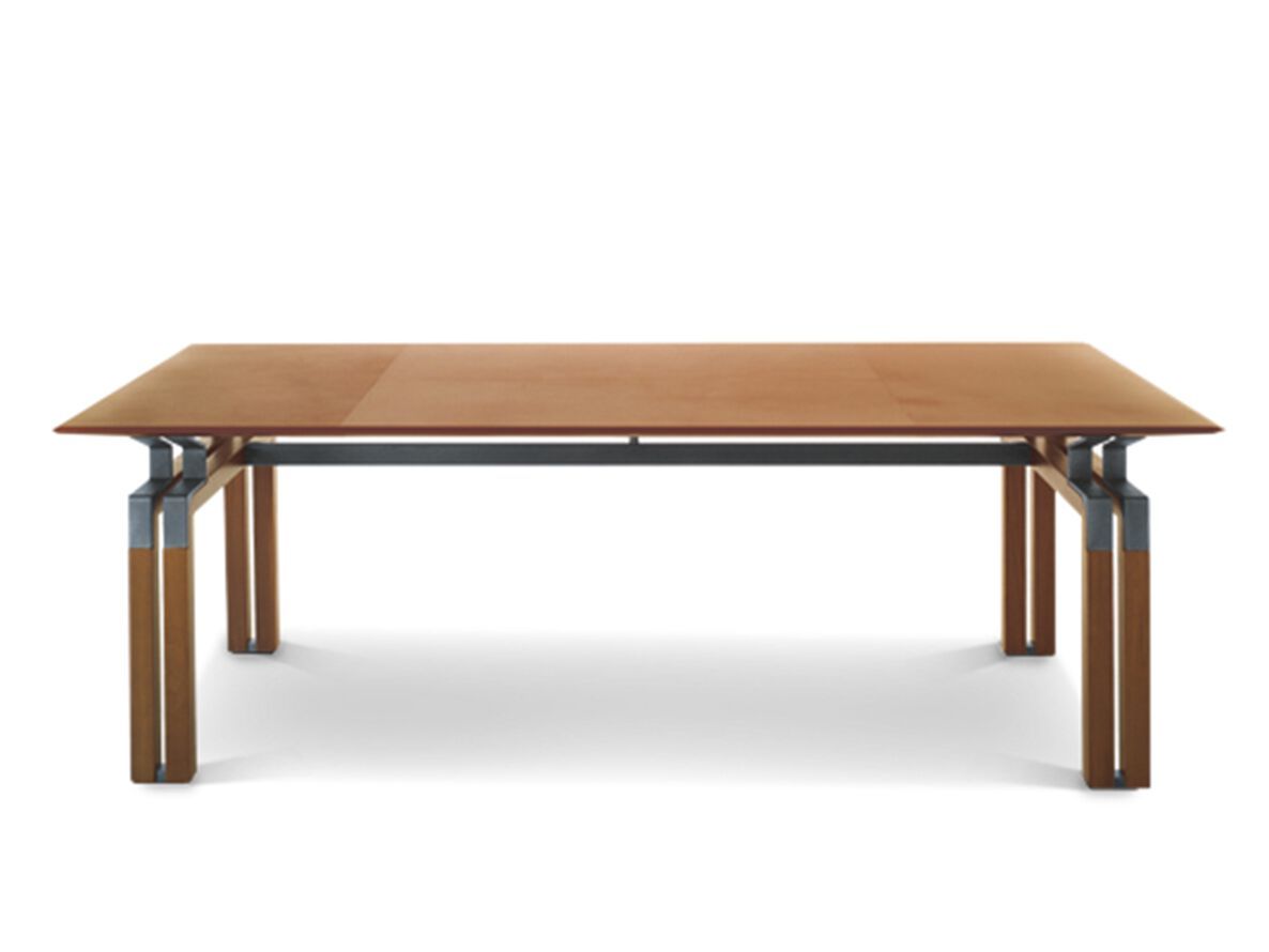 Деревянный прямоугольный рабочий стол с кожаной столешницей i 4 Mariani ARCH-00054872 - Вид №2