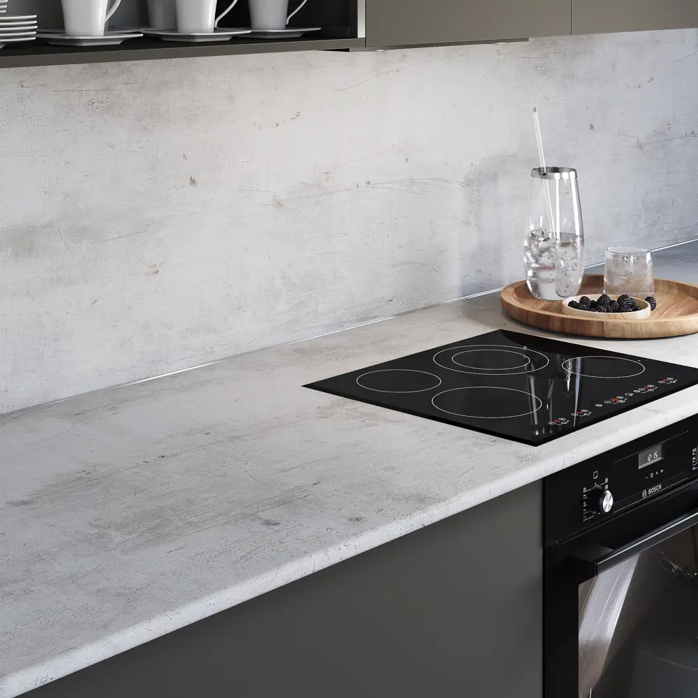 Столешница KONSENSA Фристайл 60x300x2.5 см ДСП цвет серый ДСП Прямой угол STLM-2034285 - Вид №7