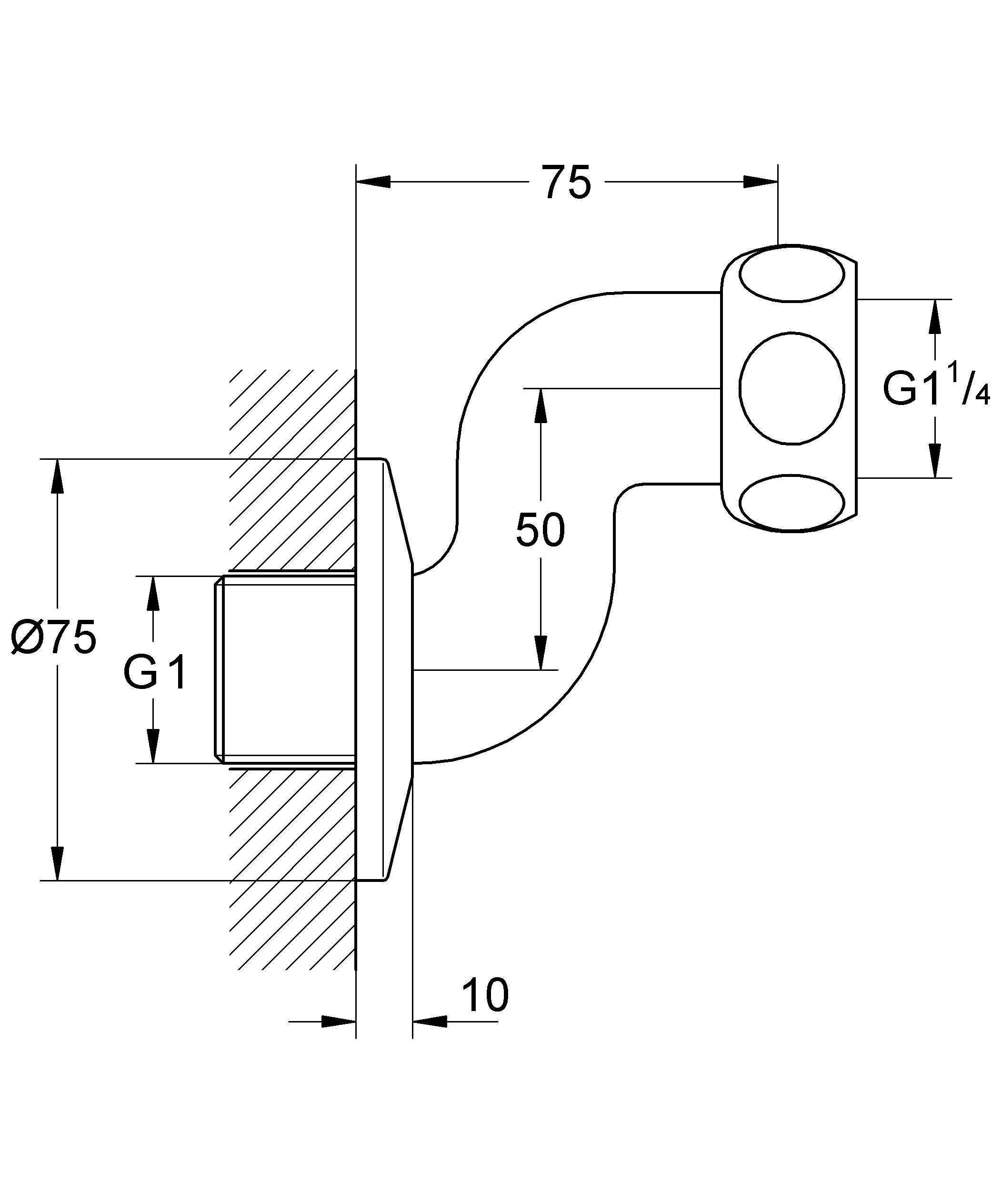 Эксцентрик s-образный GROHE Lahrer THM/MWZ для 35085, 35086 (12411000) Spare Parts - Вид №1