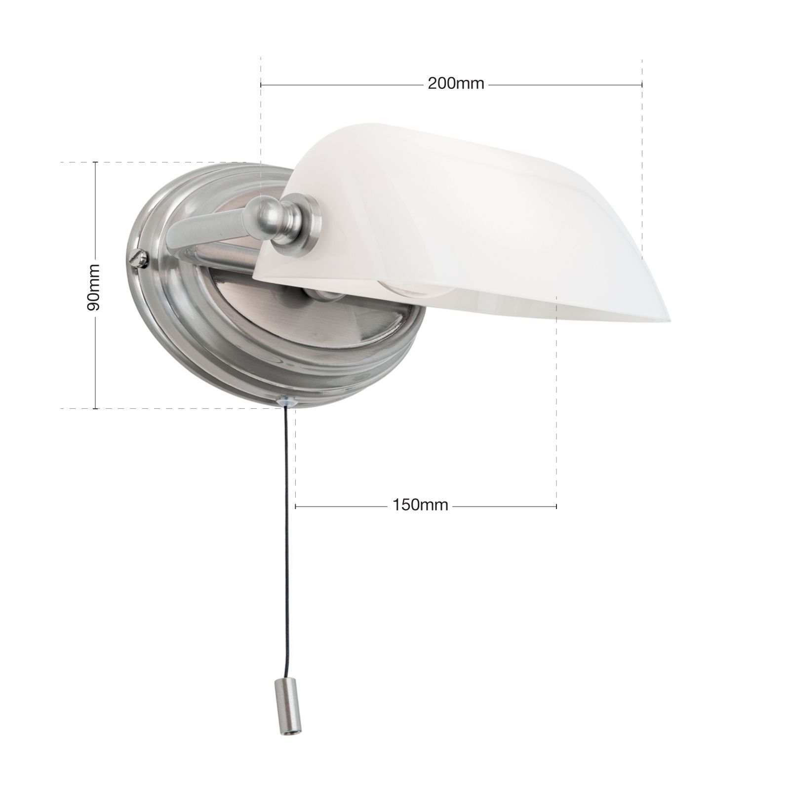Регулируемая лампа для чтения из латуни и стекла Orion Harvard ARCH-00125513 - Вид №23