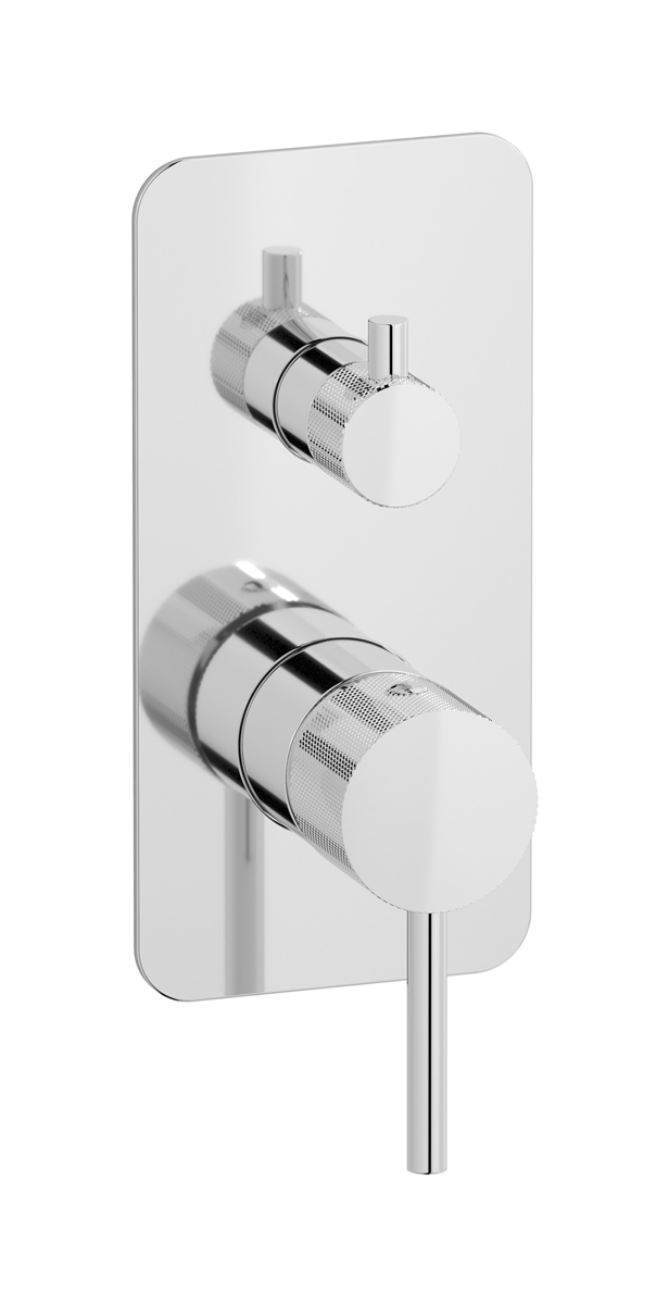 Внешние части встроенного в стену смесителя на 3 потребителя. WE ARE IB id312cc Chrome Industria