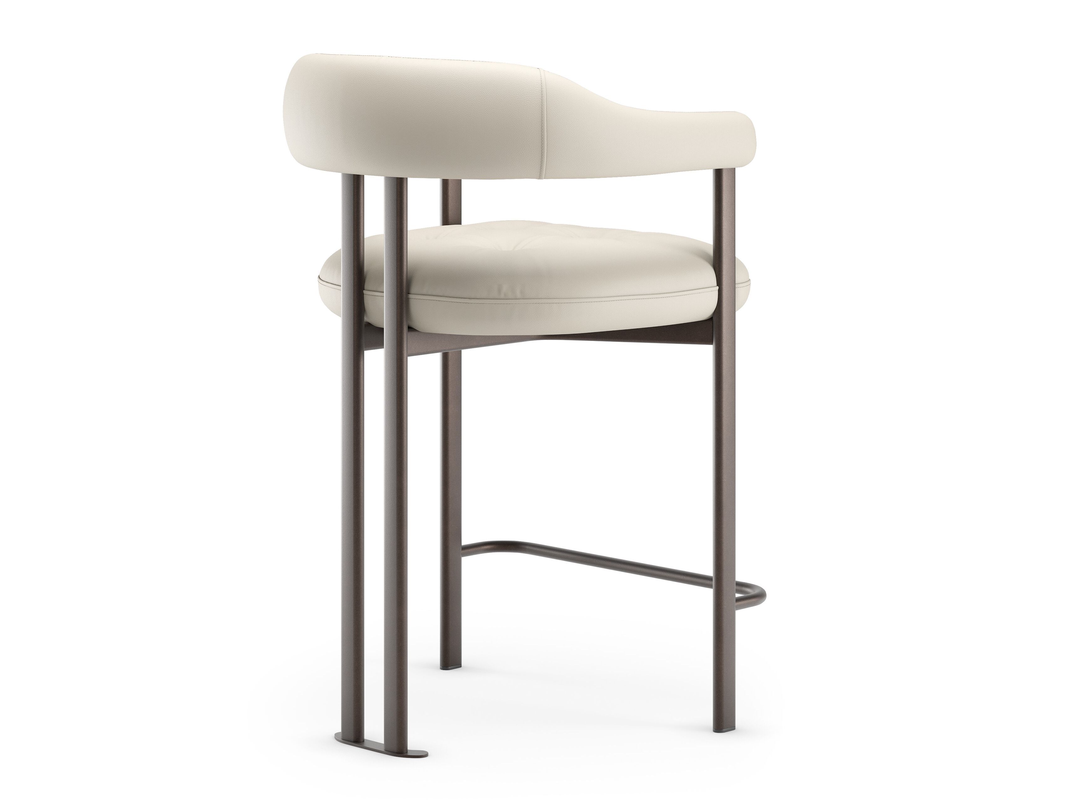 Высокий кожаный мягкий стул с подлокотниками Cattelan italia Грета ARCH-00072732 - Вид №1