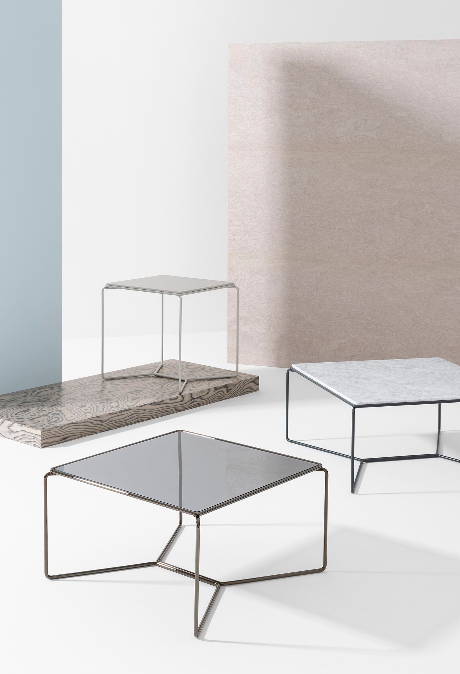 Стальной квадратный журнальный столик Billiani ARCH-00139689 - Вид №1