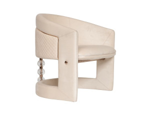 Ткань сани стул с подлокотниками