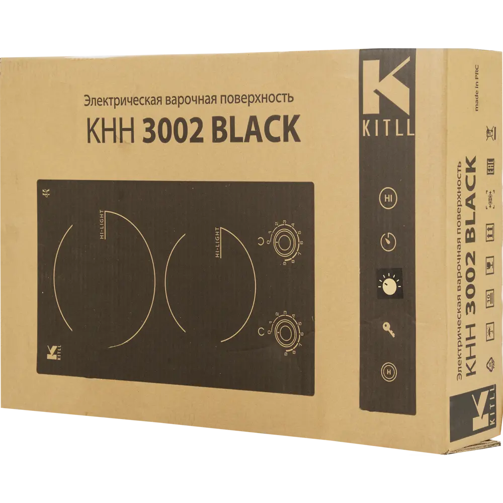 Электрическая варочная панель Kitll KHH 3002 BLACK 30 см 2 конфорки цвет чёрный STLM-2150682 - Вид №9