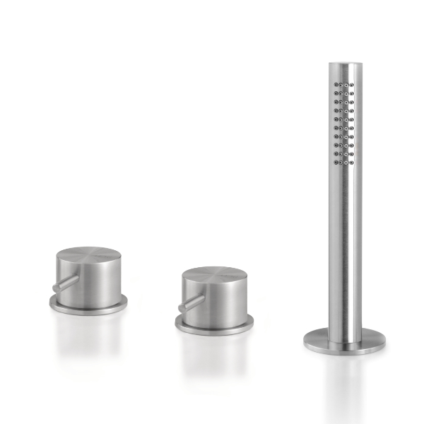 Комплект смесителей для края ванны с душем и 2 смесителями LOP381 linki 