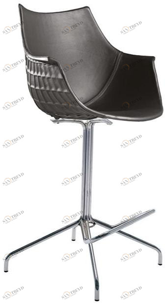 Driade Поворотный кожаный табурет со спинкой Meridiana sun-id-1380021