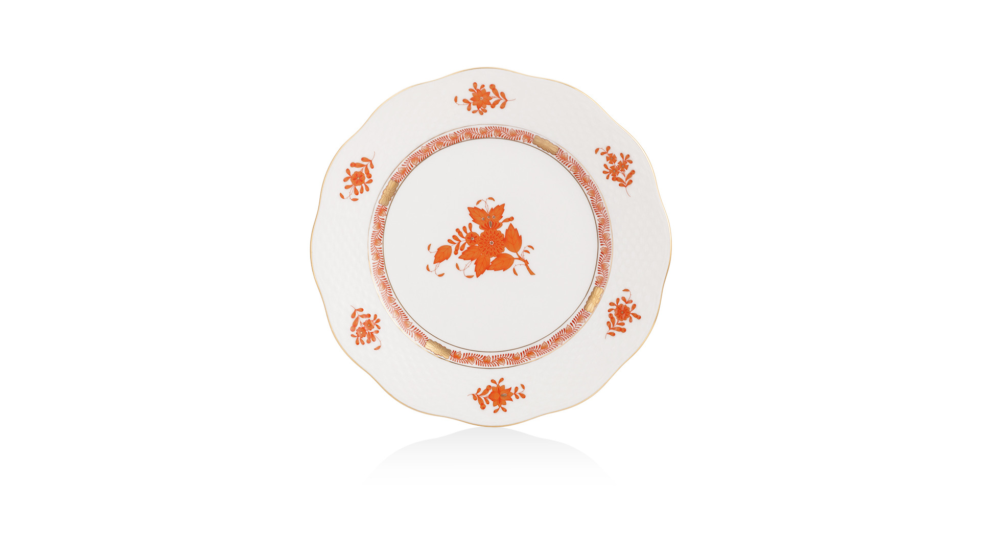 10628334 Herend Набор тарелок 1/3 "Аппони оранжевый" (Mix&Match) Фарфор  - Вид №3